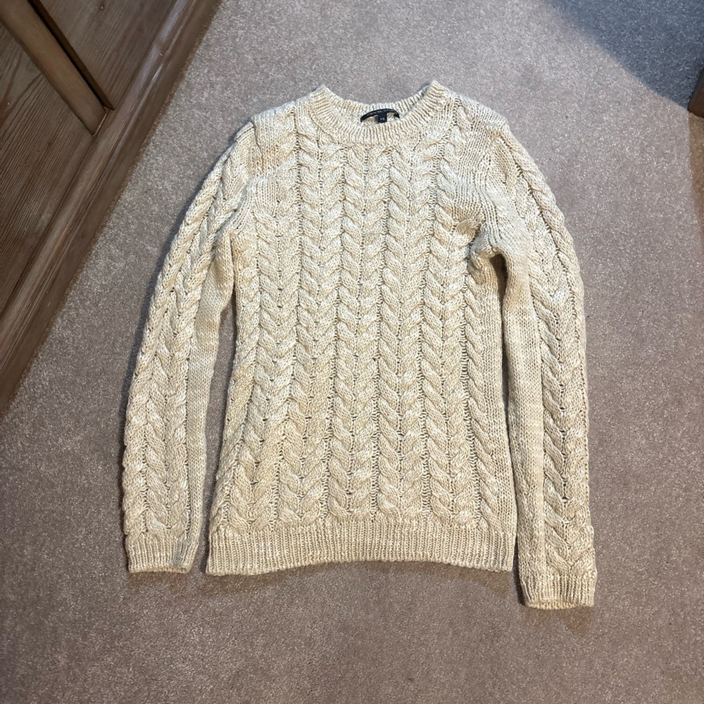 W118 by Walter Baker Cream Textured Sweater Ivory Size XS Zipper
